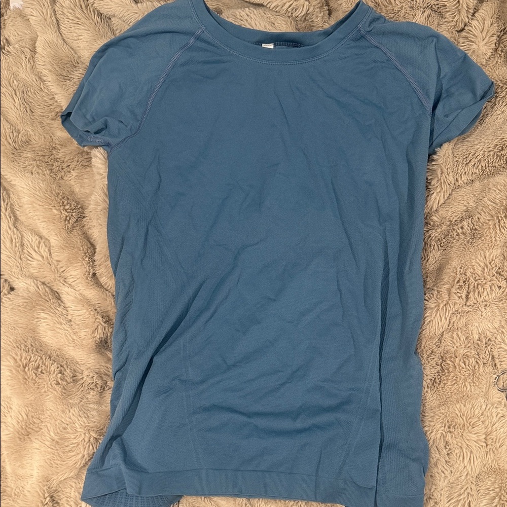 Athleta Dusty Blue Short-Sleeve Performance Tee
